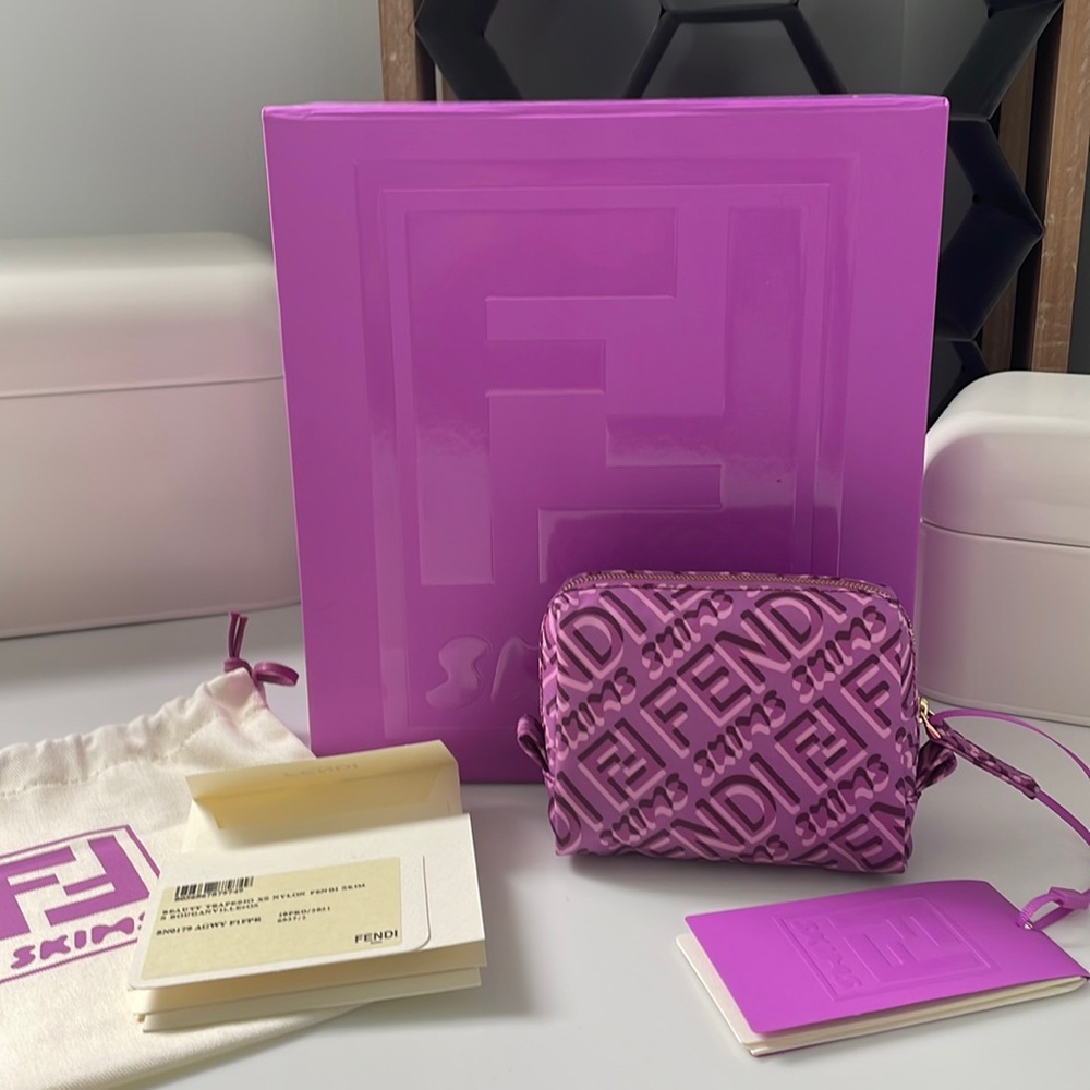 SOLD Fendi Skims XS Purple Makeup Cosmetic Bag Kardashian